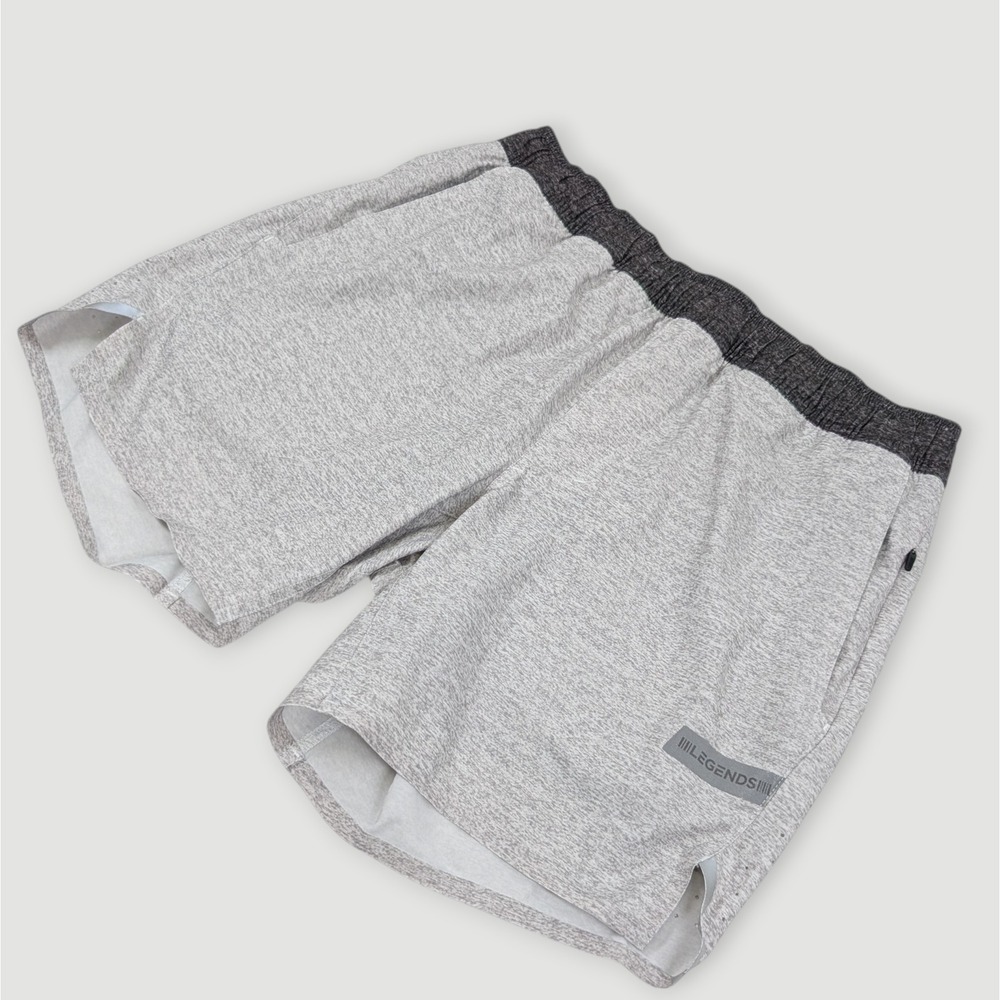 Legends Luka Shorts‎ Men Small 7" Lined Inseam Heather Grey Athletic Workout